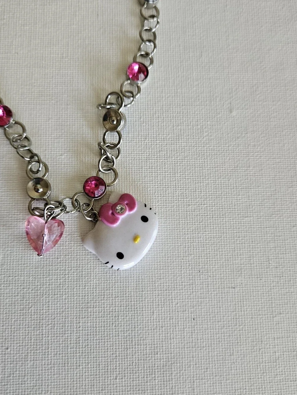 Hello Kitty Chocker Necklace Gems Silver